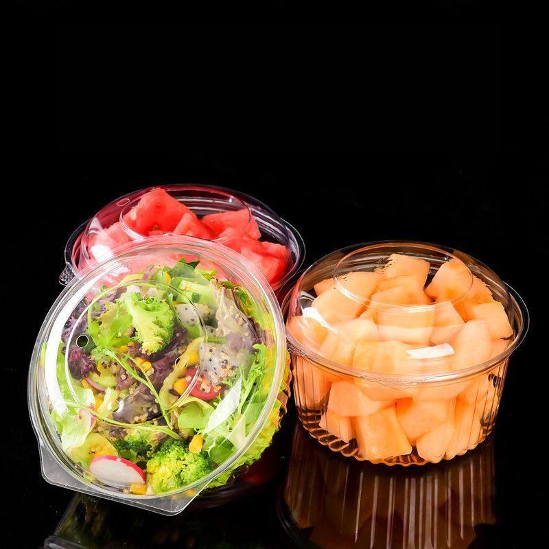 Round Clear PET Food Container with Lid – Reusable Deli & Salad Tub