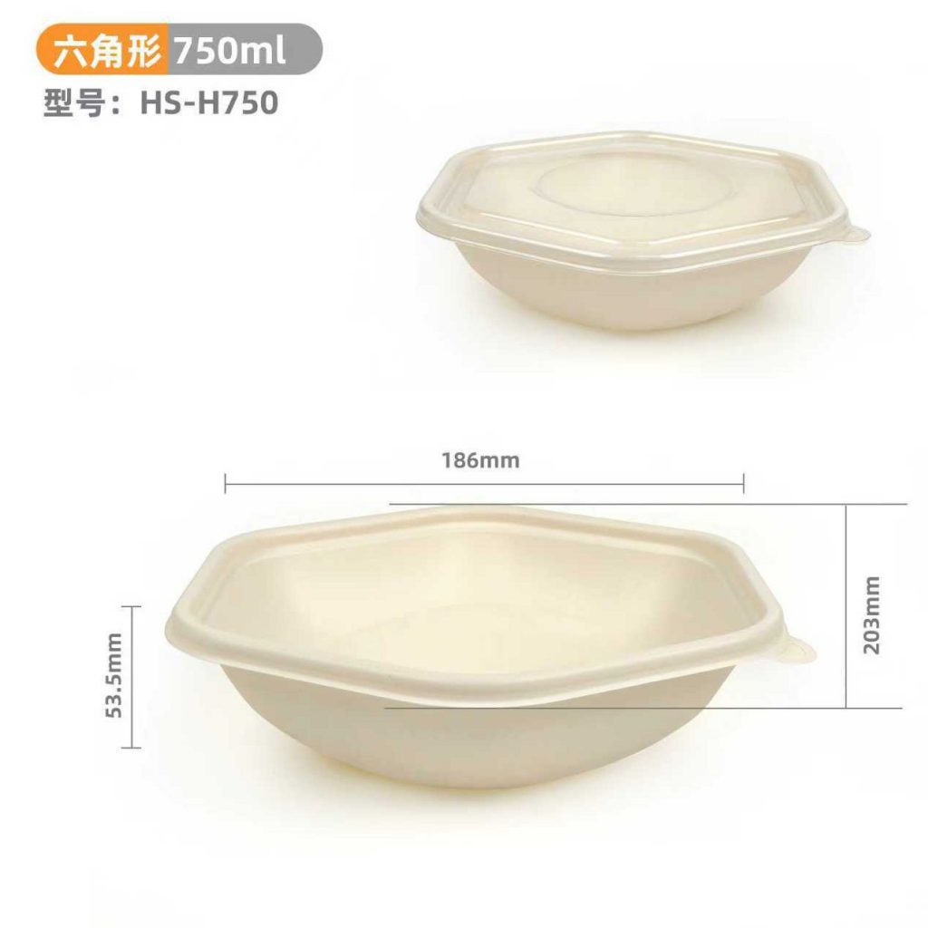 Hexagonal Cornstarch Food Box – Eco Hexagon Dessert & Cake Container